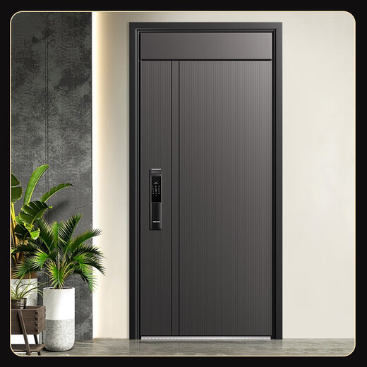 Clase Oudile A DUARTA DE ALEA DE SEGURIDAD PUERTA DE ALEA DE ALEACIÓN DE ALEA PUERTA DE VILLA + AVIACIÓN Puerta de entrada llena de aluminio Puerta de bloqueo de huellas digitales inteligente Bloqueo de nube 2150*960/2050*1050