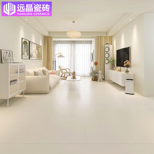 远晶600x1200瓷砖柔光天鹅绒奶油白微水泥客厅地砖墙砖通体广东地板砖 BM12859 600x1200mm