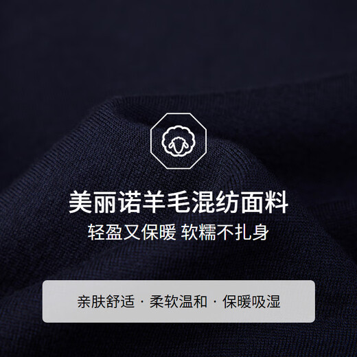 EMZ鄂尔多斯【羊毛系列】秋冬商务休闲亲肤舒适减龄连帽羊毛开衫男
