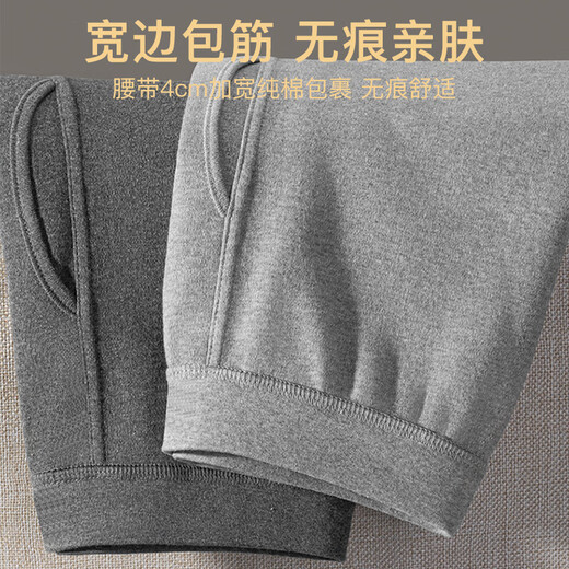 Langsha Autumn Clothing and Autumn Pants Men's Pure Cotton Suit Round Neck Cotton Sweater 5A Antibacterial and Anti-mite Thin Bottoming Thermal Underwear