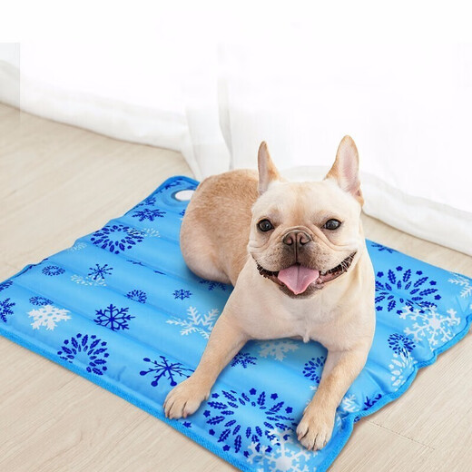 Long Xiao Pet Pet Ice Pad Dog Pad Waterproof Summer Cooling Pad Cool Pad Small and Medium Dog Pet Cat Dog Pad Snowflake Model XL-Number 60*90cm