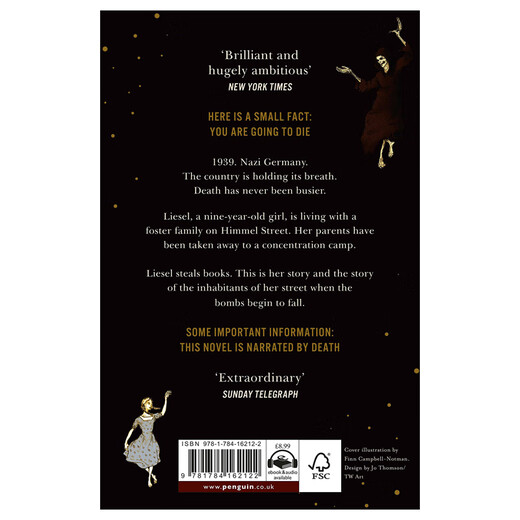 偷书贼 英文原版 The Book Thief 马克斯苏萨克 英版 当代文学名著 课外阅读 影视原著 搭午夜图书馆 弘书阁英语文库十大当代之一 偷书贼