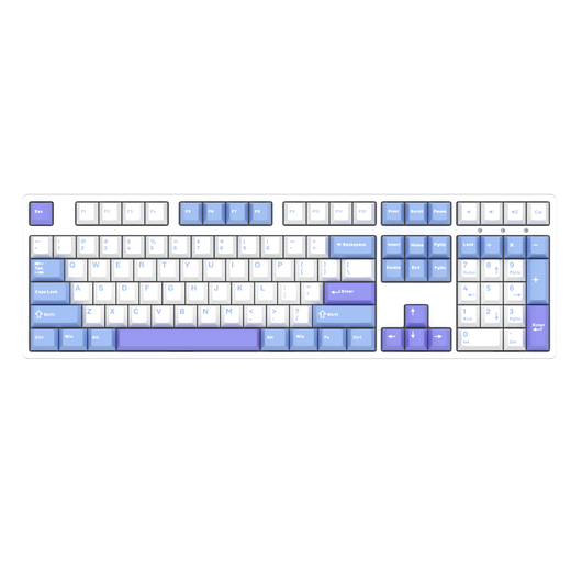 Ikbc Z108 sea salt milk wired mechanical keyboard e-sports office gaming keyboard color matching 108 key tea switch