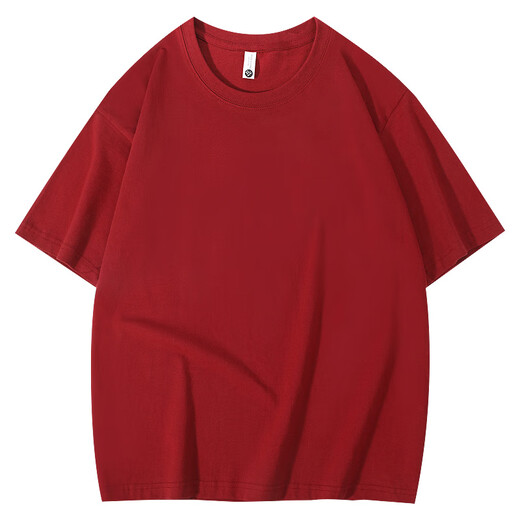 YOOOURTHING经典款宽松落肩纯色230克纯棉短袖T恤男港风潮牌大码打底衫上衣男 白色 XL 建议（130-145斤）