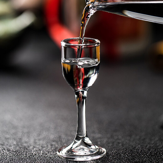 Katav white wine glass dispenser set lead-free crystal glass with graduated wine glass bullet cup Maotai cup spirit cup handmade Maotai cup 6 cups 10ml