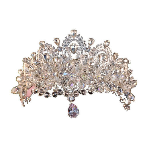 Brautkopfschmuck High-End-Kristallstirnketten-Hochzeitskleid Krone Prinzessin Hochzeit Kopfschmuckinnen weibliche 18 Jahre alte High-End-Krone verringert das Alter