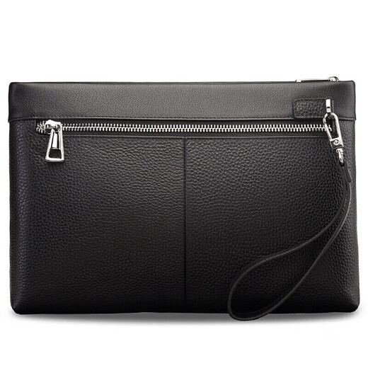 
CARTELO men's handbag large capacity envelope bag hand grab head layer cowhide clutch black birthday gift