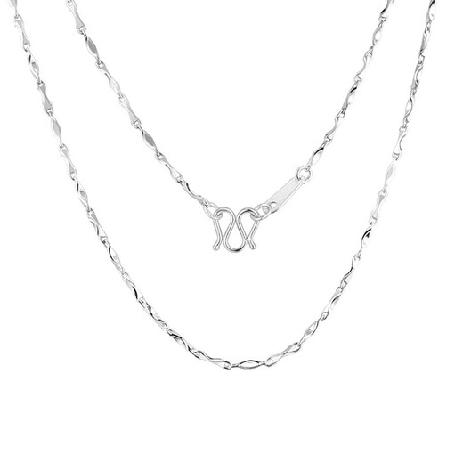 Caibai Jewelry Platinum Necklace Pt950 Yuanbao Fashion Necklace Price Approximately 3.20g Approximately 40cm