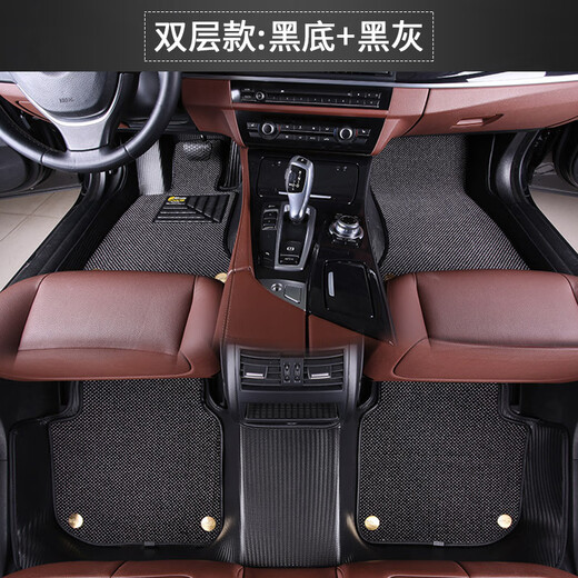 Super saubere TPE umweltfreundliche Autofußpolster Dongfeng Peugeot 4008 308S 408 508L 2008 3008 5008 Doppelschichtmodell: Schwarzer Boden + Schwarz-Grau-Teppich-Bestellmodell + Jahr