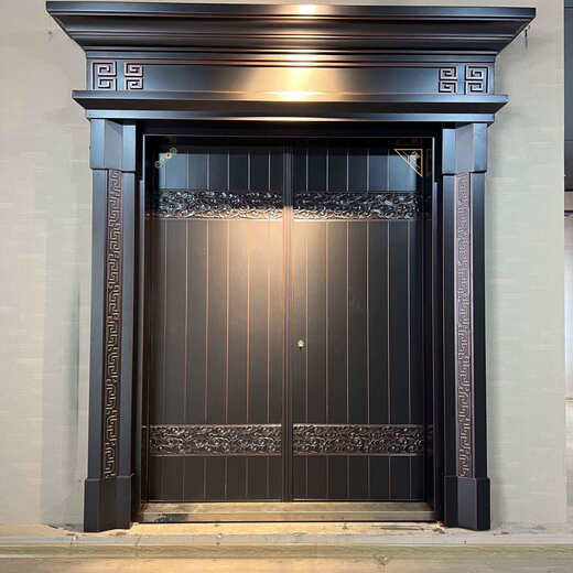 Delijia villa door simple home security door entrance door rural stainless steel double door living room zinc titanium alloy entrance style 2 per square