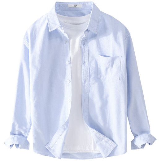Geshijues neues Oxford-Langarm-Hemd von Oxford Herren lässig und vielseitig mit fester Farbe Top-Lampe und Samt warme weiße Hemd Trendy 9249 Yellow XL