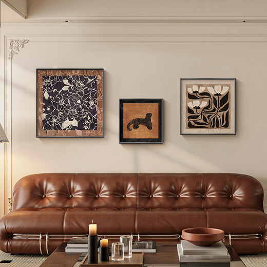 Long time no see niche art antique style living room decoration painting retro hanging painting square combination restaurant mural