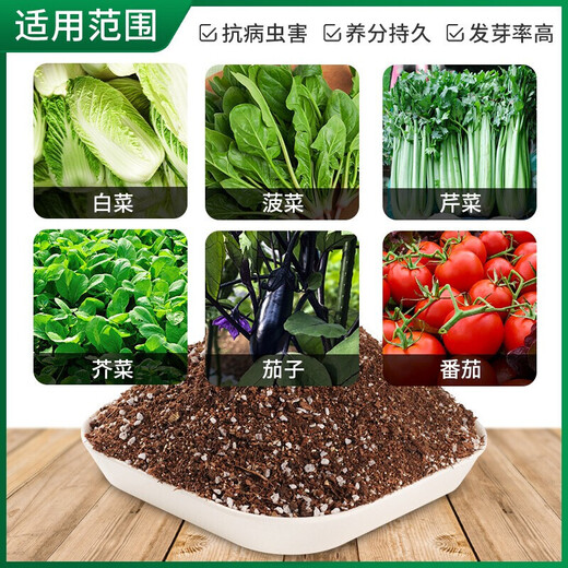 Dewoduo vegetable special nutrient soil 50L gardening vegetable soil potted fruit and vegetable flower soil planting soil organic matrix soil