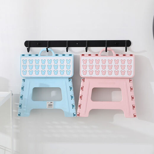 
Pupan thickened plastic folding stool for home use Maza Train small stool portable cartoon low footbed stool green miqi pink miqi super large + 1050g