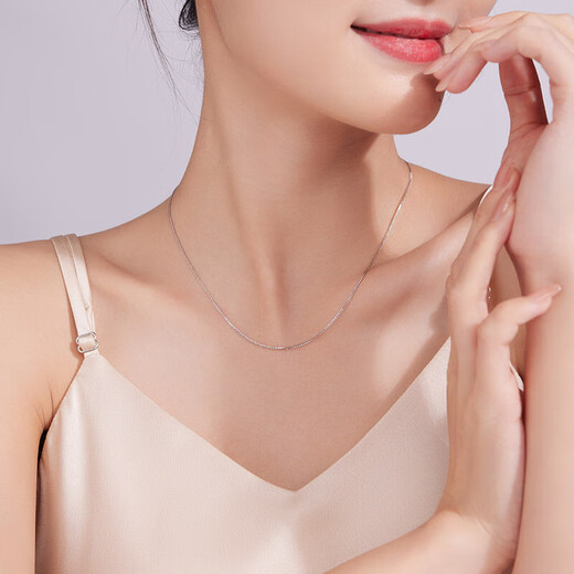 Liuguifu Jewelry 18k gold necklace AU750 rose gold Chopard chain color gold plain chain clavicle chain women's model EK0300044K yellow
