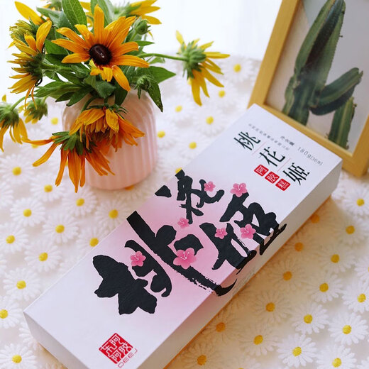 Dong'e Ejiao Official Store [Recommended by Ren Jialun] Peach Blossom Ji Donkey-hide gelatin cake 180g*2 Gift box for girlfriend Gift gift