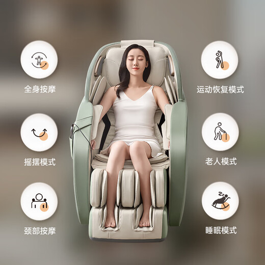 CHEERS Home Full Body Smart Chair Space Capsule Multifunctional Cervical Shoulder Neck Waist Zero Gravity Massage Chair 2025 Double 11 Gift for Girlfriend Massage Chair MZ630 - 24 hours delivery Family First Choice - Apple Green 3-year warranty