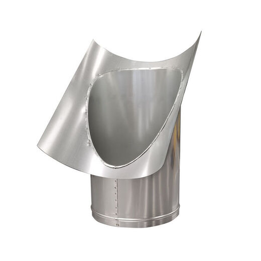 Galvanized spiral circular duct saddle accessories flat interface oblique socket pipe mouth chimney exhaust ventilation customization oblique saddle 100mm