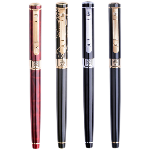 Picasso Orb Pen 902 Business Group Purchase Metal Signature Pen Men and Women's Birthday Gift Engraving Customized LOGO Neutral Office Signature Signature High-end Gift Box Pure Black Silver Clip [Free Engraving]
