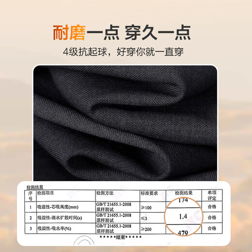 Hongdou no-iron anti-wrinkle business straight casual pants men's trousers formal no-iron trousers men's thick black 33