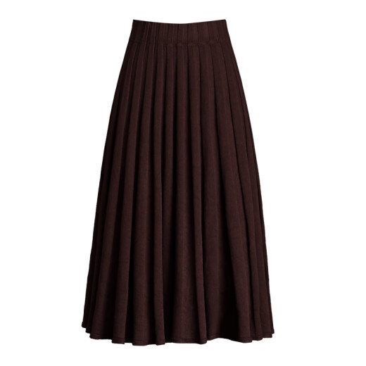 Yalu free pleated skirt knitted skirt women's spring season half-length skirt women's spring skirt woolen skirt mid-length one-step spring outfit AM-JP956 black one size