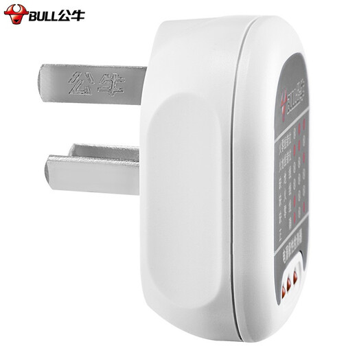 BULL socket tester electroscope socket detector safety tester multi-functional power supply polarity tester electrical neutral line live wire ground tester 10a power supply polarity detector GNJ-01