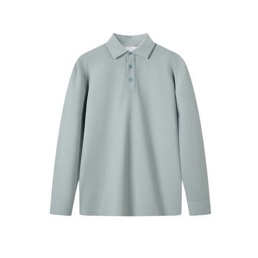 Jiumuwang Men's POLO Shirt Men's Shopping Mall Same Style Autumn and Winter Soft, Comfortable, Simple and Versatile Long Sleeve POLO Shirt Men's