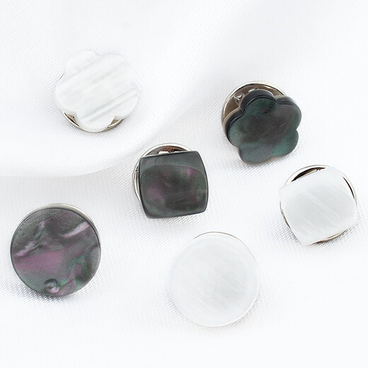 Dixing (DIXING) new shirt anti-exposure buckle, seam-free brooch button, clothing fixed buckle, invisible buckle, hidden buckle, versatile decorative button, nail buckle, 3 flower-shaped white patterns, 1 set of 5 pieces