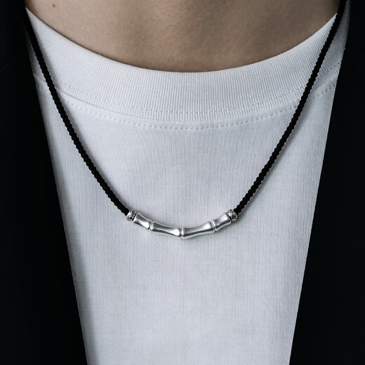 BJYL Bamboo Necklace Men's Examination Landing Transfer Bead Pendant Clavicle Chain Braided Rope New Chinese Style Good Luck Boys Gift Necklace