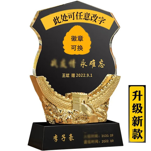 艺羡 退伍军人纪念品送战友班长礼物军旅老兵退役创意礼品个性定制留念创意摆件 款式十六