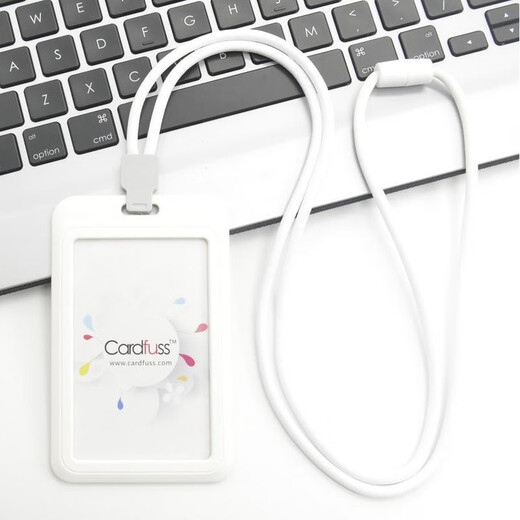 Mode Runde Seil Lanyard Tag Mitarbeiter Kartenbuskarte Arbeitskarte Campuskarte Campus Karte Student Bus C5 graue vertikale Version + 9734 Silber Round Seil