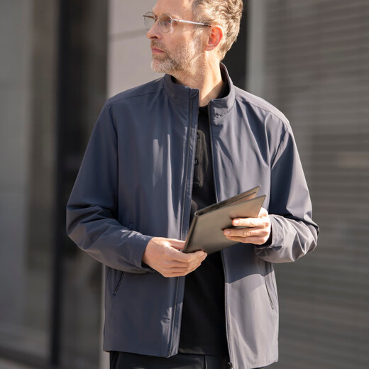 CARE OF LORD Navigator Series Spring and Autumn Jacket Men's Casual Stand Collar Commuting Business Stretch Jacket 7677 Classic Navy M