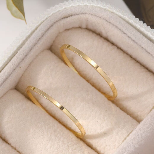 Ultra-fine ring simple ring cool style student tail ring two-piece ring