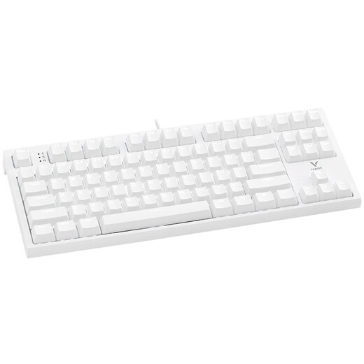 Rapoo K87 customized gaming mechanical keyboard, two-color injection molded keycaps, 87-key layout, five-key hot-swap design, full keys without conflict, K87 white [red axis]