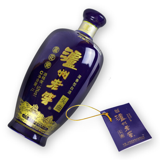 Luzhou Laojiao Blue Flower Porzellan TOU qu große Flasche große Kapazität Reicher Duft Weißwein 52 Grad 1000 ml Einzelflasche