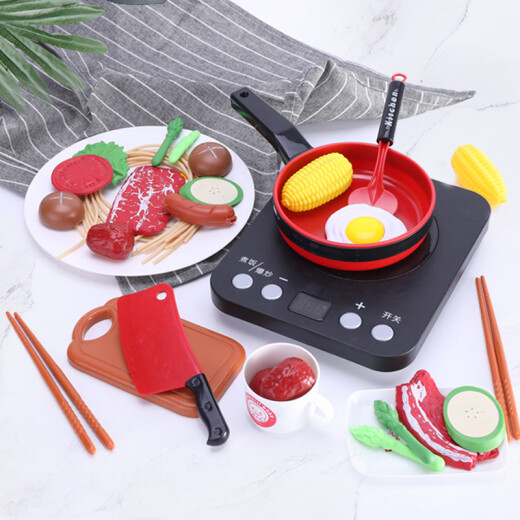 Xinsite children's play house kitchen toy voice induction cooker cooking girl cooking baby simulation cooking kitchen set
