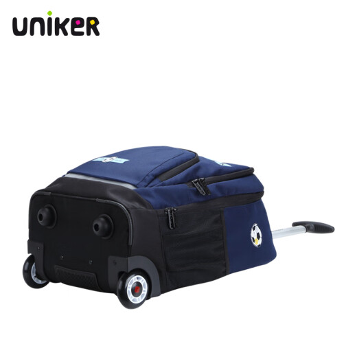 Uniker primary school student trolley bag male backpack female luggage bag casual middle school student school bag lightweight trolley bag blue 13165M