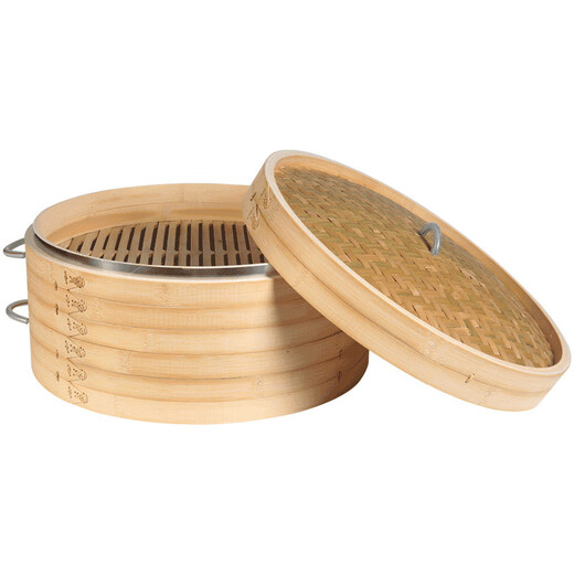 Steaming Shangmei Commercial 5260cm Moso Bamboo Large Steamer Bamboo Thickened Steamer Steamer Steamed Buns Steamed Buns Handmade Steamer 35cm 3 layers 1 cover