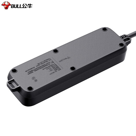 BULL socket/B8 series black with child protection door new national standard socket/socket/socket strip three-position master control total length 1.8 meters GN-B8120H