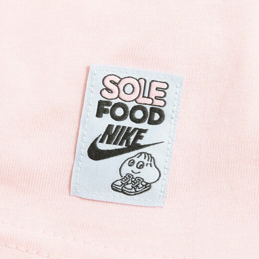 Nike (Nike) Kurzärärmiges T-Shirt für Herren Sommersportwear Lose Baumwolldruck, gelegentlich gestapelte gestickte, leichte halbärmelige Top FB9804-686 Pink XL