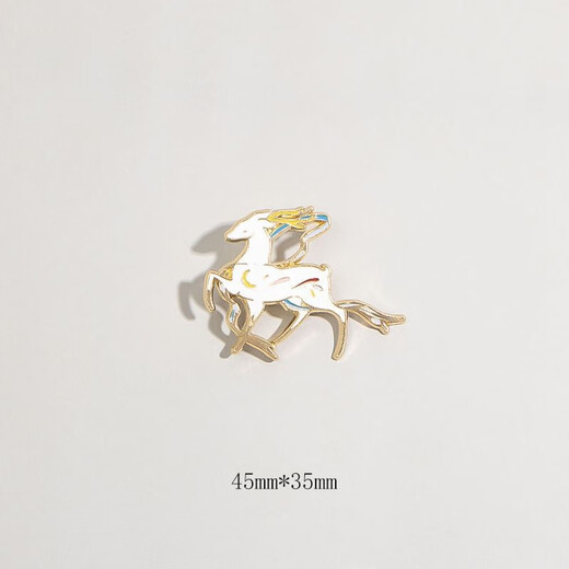 Chinese style crane and sacred deer brooch, retro lotus koi metal badge, men's and women's personalized creative brooch, Tengyun crane