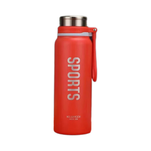 
Shantoulin Village Huaxiang No. 7027 Cup Large Capacity 304 Stainless Steel Fashion Sports Kettle Portable Tea Cup No. 7027-830ml/Red Tea Orange