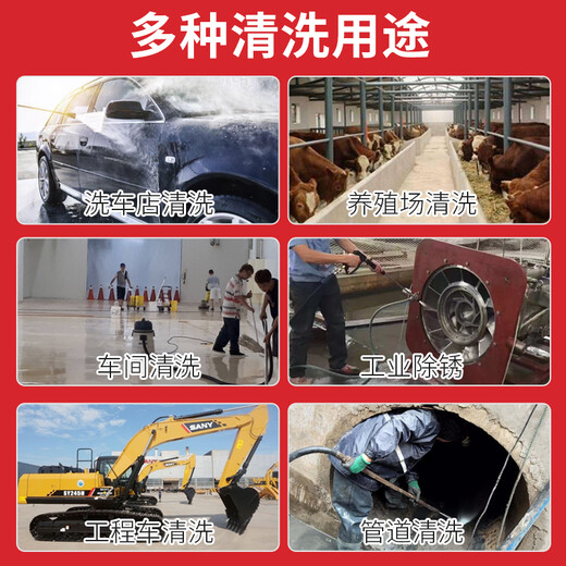 Huayiwo Italien AR Pompe Head ultra-haute pression de voiture à laver la machine de nettoyage commercial Machine de nettoyage commercial High Power Sand Sand et Équipement de nettoyage de la rouille 37 kW Pompe domestique 380V830 kilogramme Jin [Jin est égal