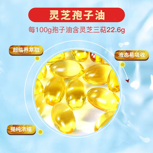 北京留寿堂有机灵芝孢子油软胶囊破壁灵芝孢子粉浓缩精华萃取高含量成分好吸收健康增强免疫滋补送好礼品礼盒 孢子油60粒/盒【实测三萜49.5%】