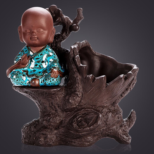 Tang Feng Six Gentlemen Tea Ceremony Accessories Household Pot Pen Tea Needle Zen Little Monk Ornaments Ceramic Tea Cistern Hanmei Zen Tea Cistern + Pinsheng Accessories