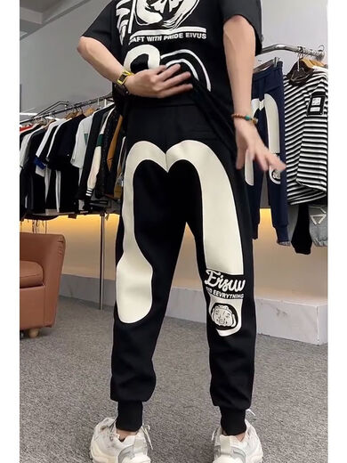
Chang Luzhu 2023 Spring and Autumn New Japanese Trendy Brand New Fu. Shen Trendy Buddha Head Large Print Men's Casual Loose Waiting Pants 9903 Printed Leisure Pants Black New Style One Size m