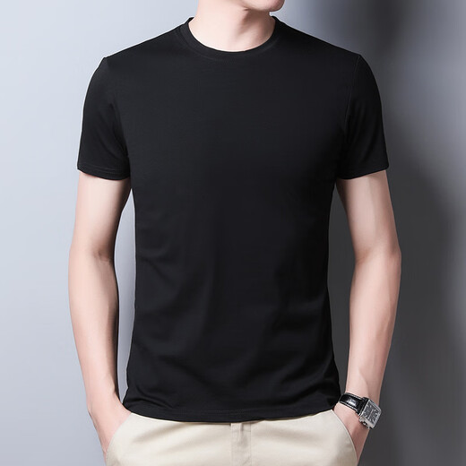 Camiseta de verano de Wang Ximai para hombres Camiseta de algodón puro de manga corta para hombres Versátil Fit Slim Fit National Tendencia nacional Estilo chino Camisa de fondo moderna 9922 White M sugiere 100-120Jin [Jin equivale a 0.5 kg]