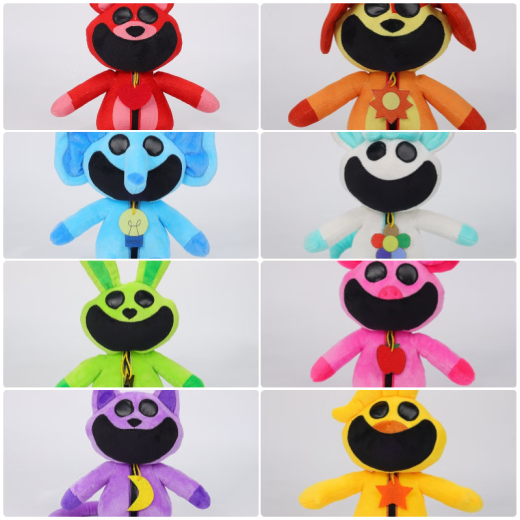 Art Butterfly Poppy's Playtime Smiling Critters Sleepy Cat Horror Plush Play Purple Laughing Cat 25cm