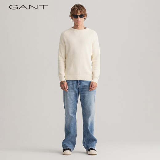 Gant Spring Herrenmode Amerikaner Retro High Taille Straight-Light Loft Cotton Denim Hosen 983-Light Blue 31