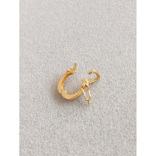 Yadige 18k gold universal buckle plated all-match necklace pendant buckle up and down double opening buckle jewelry diy accessories buckle head - gold